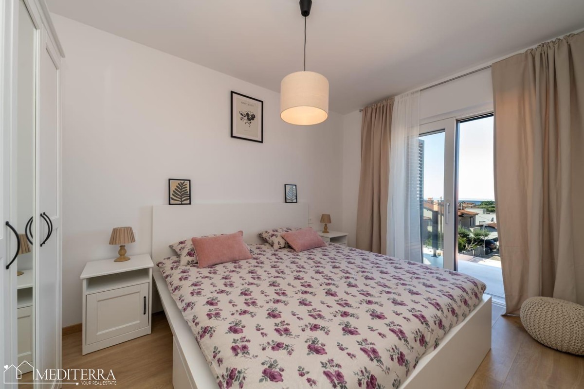 Appartamento con una camera da letto con vista mare, Cittanova, Istria