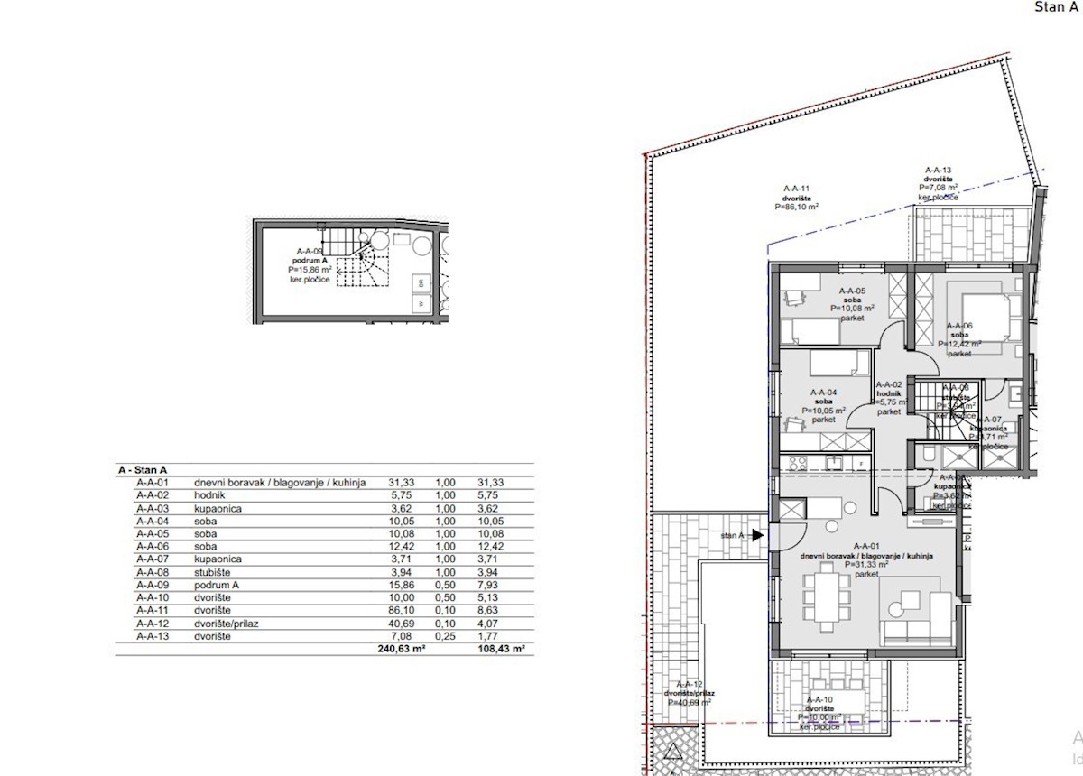 Appartamento al piano terra di 108m2 in un'ottima posizione, Parenzo, Istria