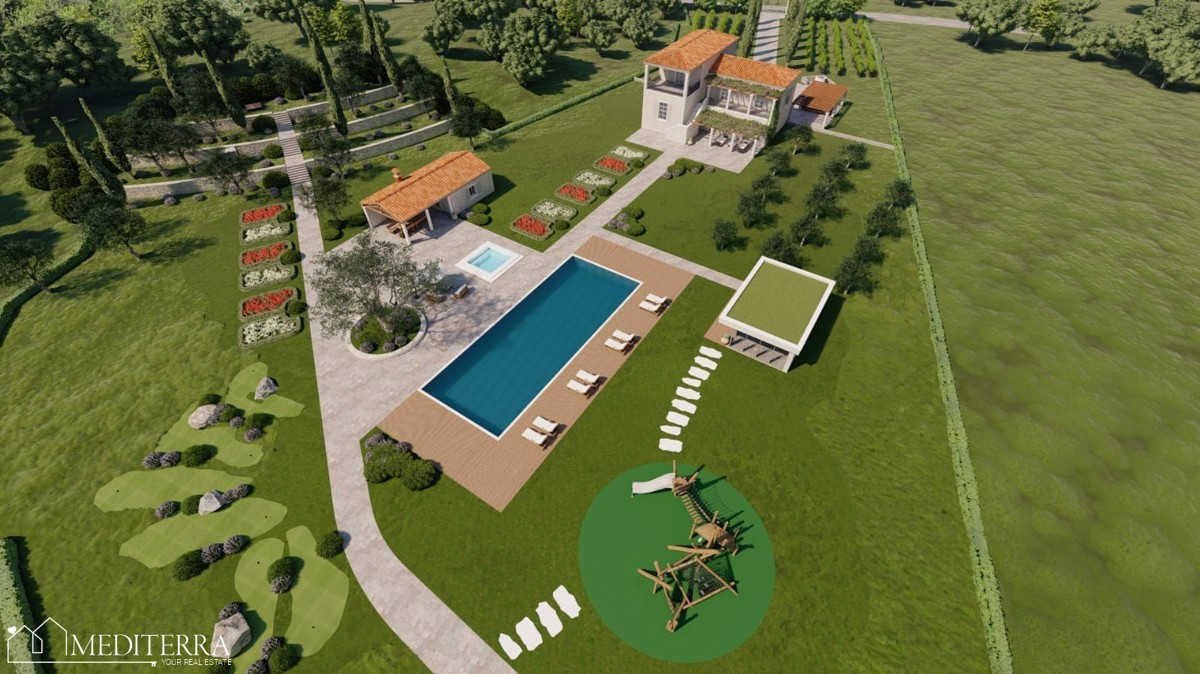 Opportunità d’investimento in Istria – esclusivo terreno per tenuta (stancija) o resort turistico – OCCASIONE!