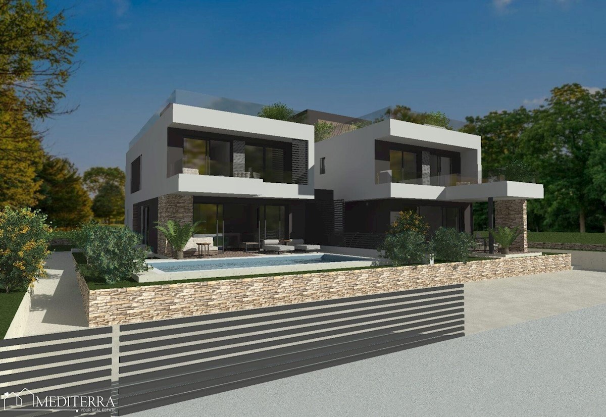 Moderna casa duplex con terrazza sul tetto e vista mare Cittanova, Istria