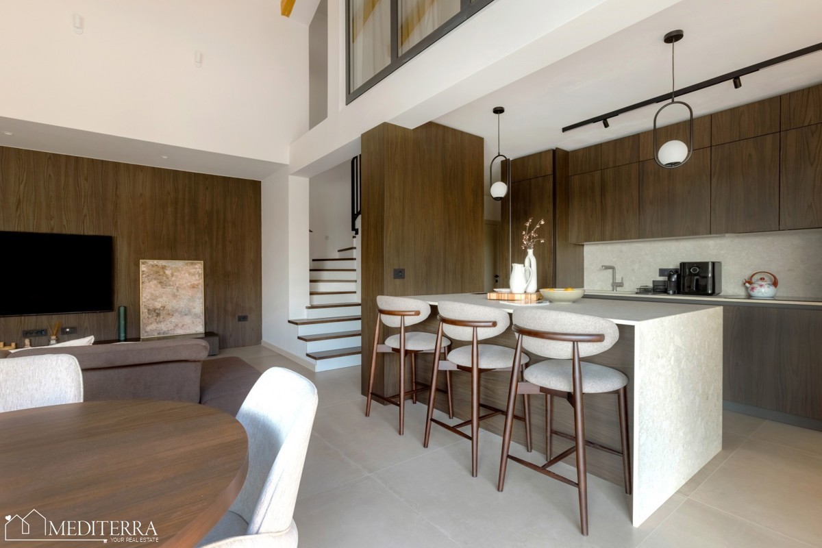 Istria, Kaštelir-Labinci – Villa moderna in stile istriano con vista panoramica sul mare