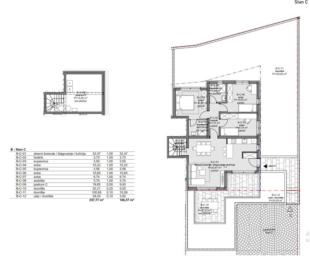 Appartamento al piano terra di 106m2 in un'ottima posizione, Parenzo, Istria