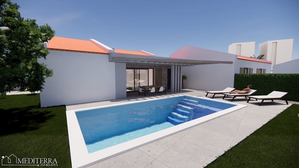 Eccellente casa a un piano con piscina, Sveti Lovreč, Istria