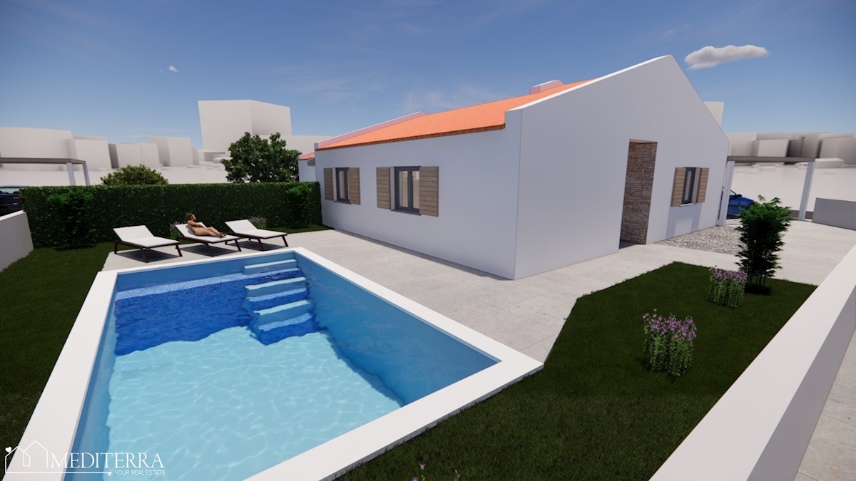 Eccellente casa a un piano con piscina, Sveti Lovreč, Istria