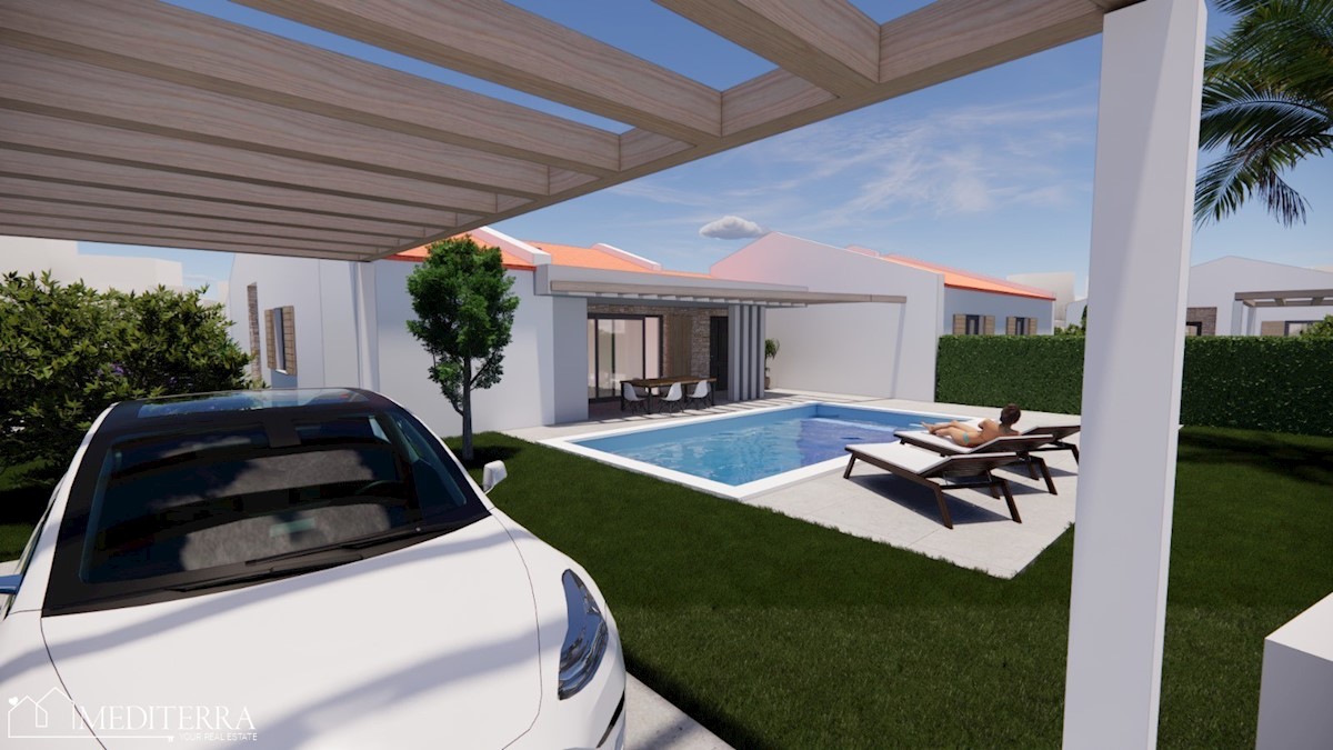 Eccellente casa a un piano con piscina, Sveti Lovreč, Istria