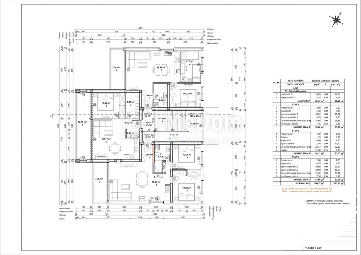 Appartamento Žminj, 55,74m2