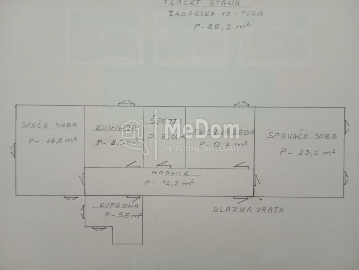 Appartamento Centar, Pula, 85,21m2