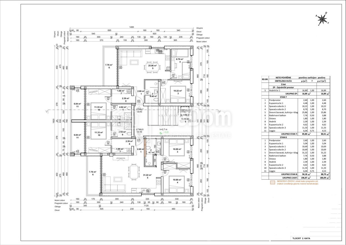 Appartamento Žminj, 55,74m2