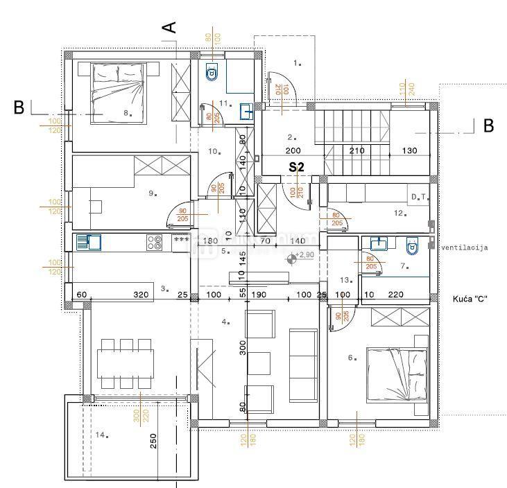 Appartamento Drenova, Rijeka, 112,56m2