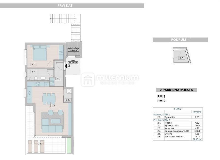 Appartamento Krk, 70,94m2