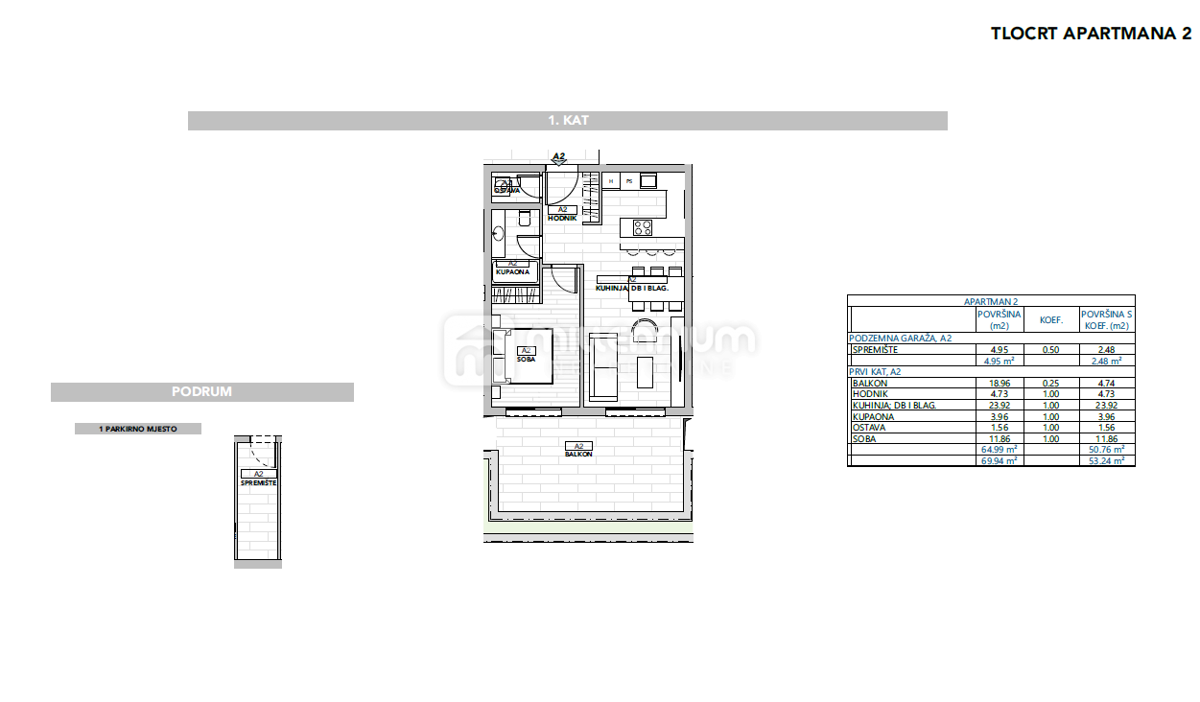 Appartamento Opatija - Centar, Opatija, 53,24m2