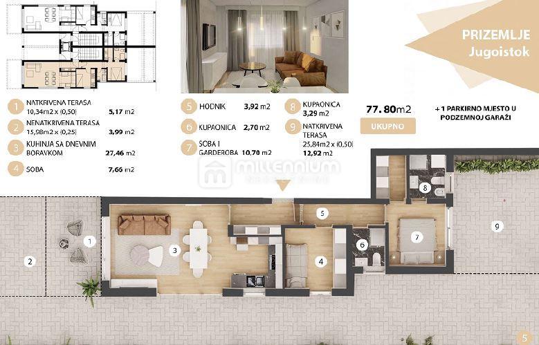 Appartamento Donja Vežica, Rijeka, 77,80m2