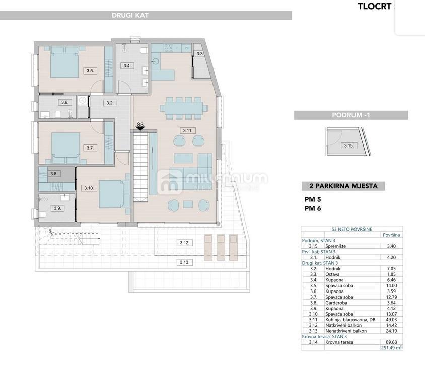 Appartamento Krk, 135,27m2