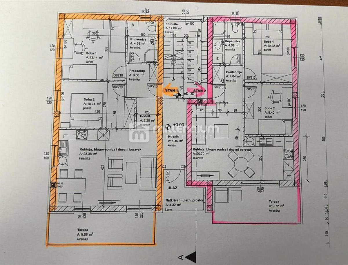 Appartamento Viškovo, 57,67m2