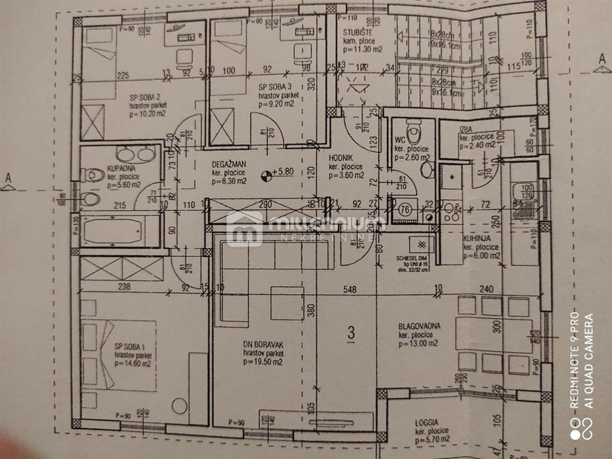 Appartamento Čavle, 100m2
