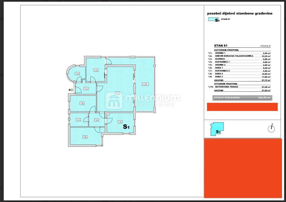 Appartamento Opatija - Centar, Opatija, 97,70m2