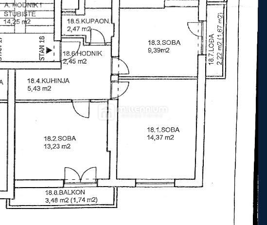 Appartamento Lovran, 52,94m2