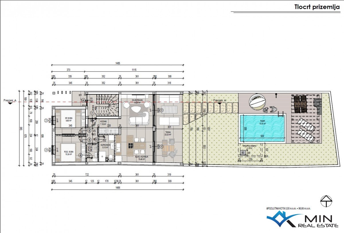 Appartamento al piano terra con piscina a Tar