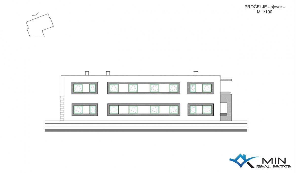 Terreno con un progetto per la costruzione di 5 appartamenti e un ristorante - Verteneglio