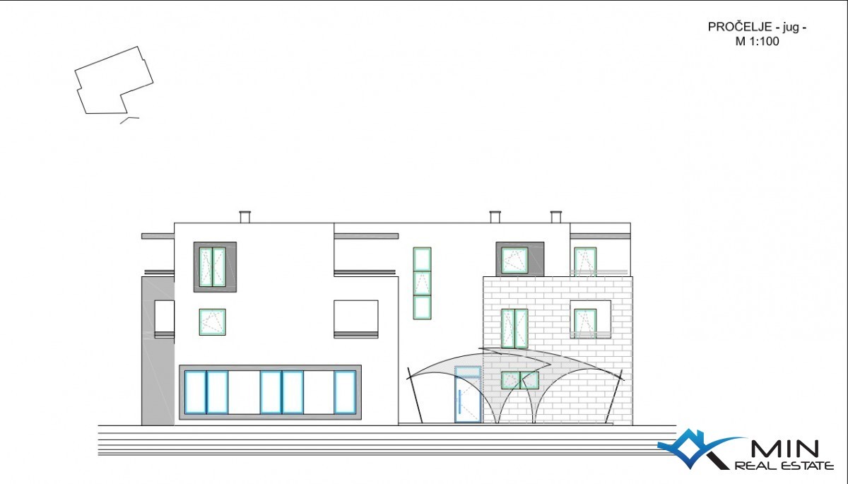 Terreno con un progetto per la costruzione di 5 appartamenti e un ristorante - Verteneglio