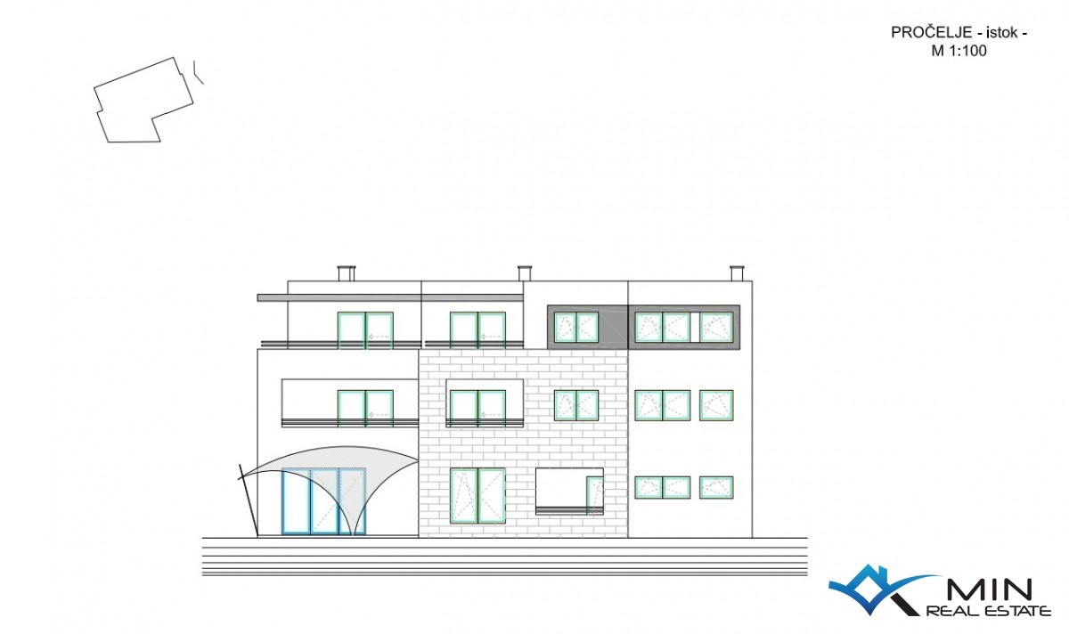 Terreno con un progetto per la costruzione di 5 appartamenti e un ristorante - Verteneglio