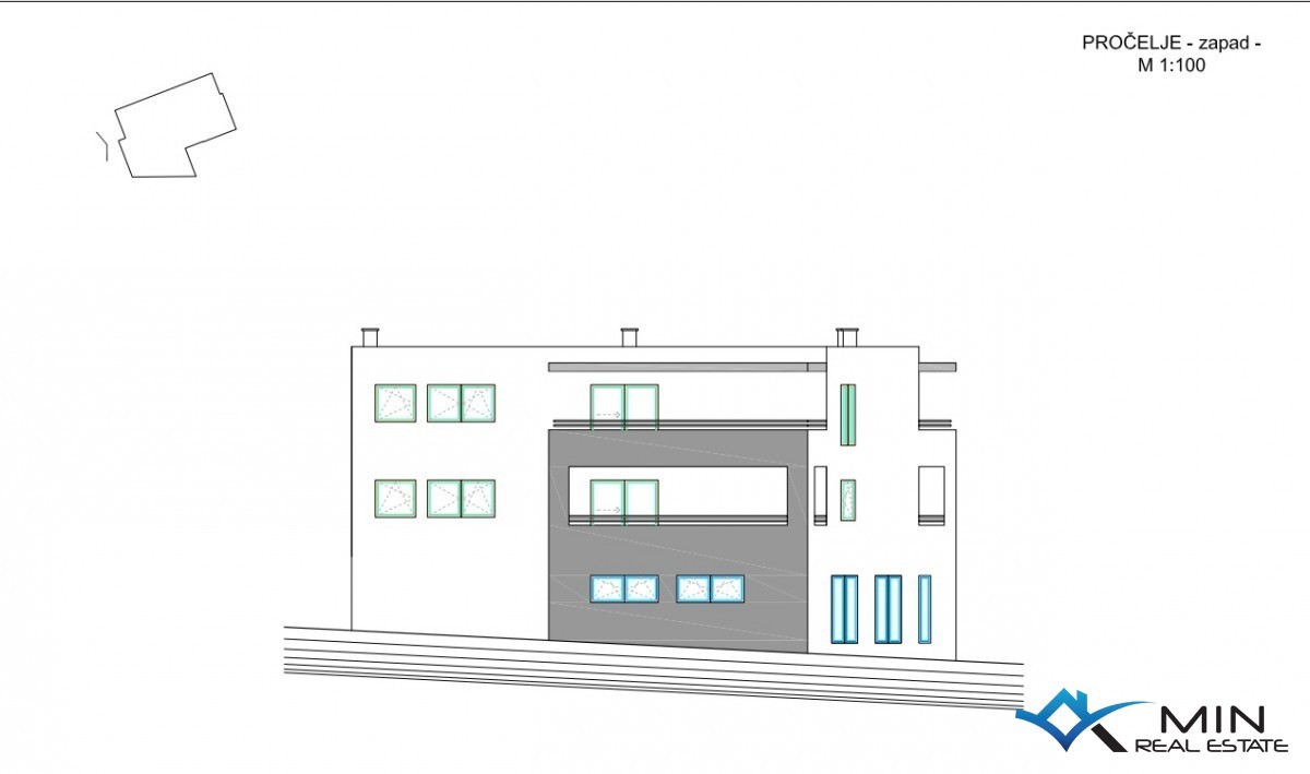 Terreno con un progetto per la costruzione di 5 appartamenti e un ristorante - Verteneglio