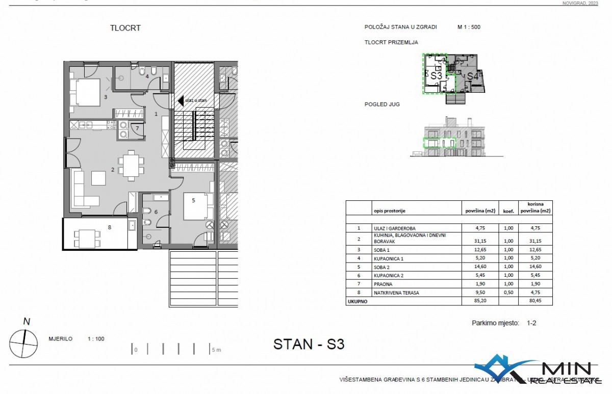 Lussuoso appartamento al 1° piano - Zambratija