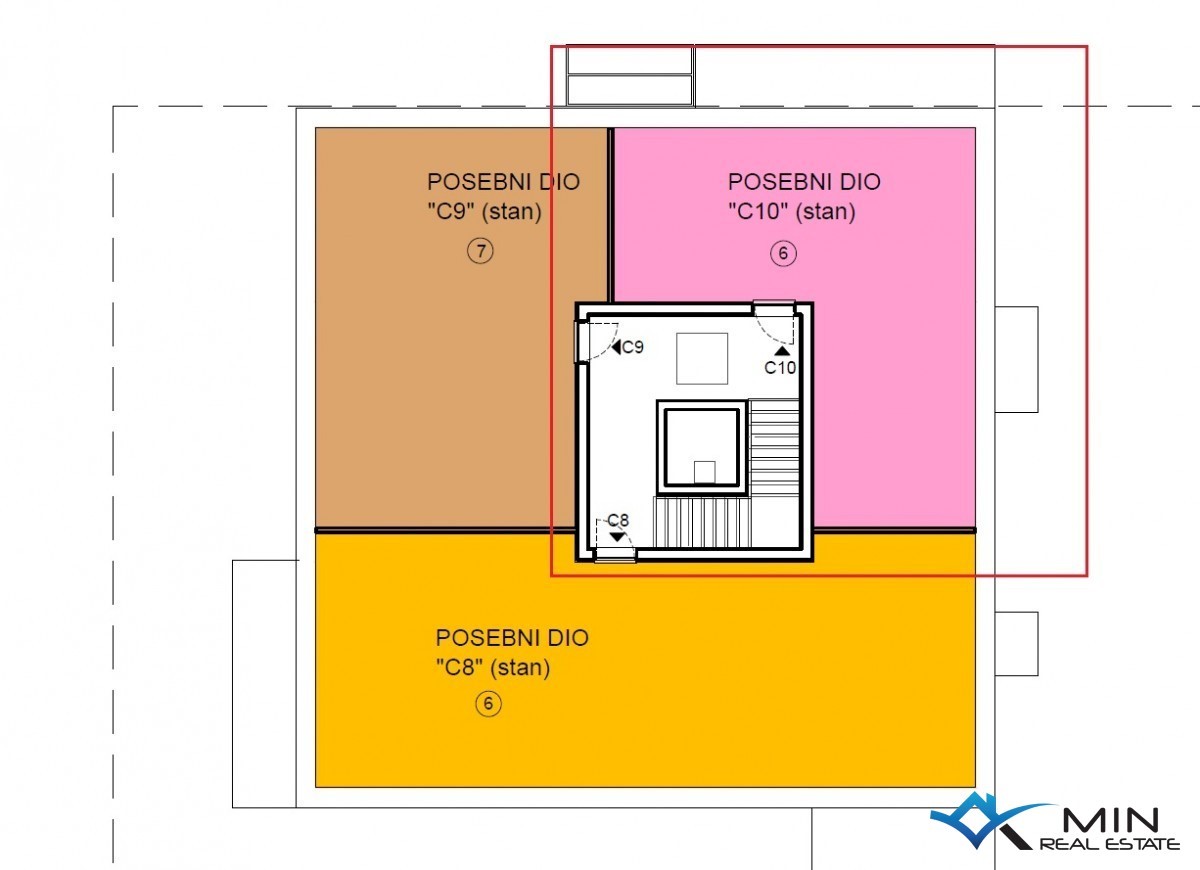 Appartamento con terrazza sul tetto e vista mare a Cittanova