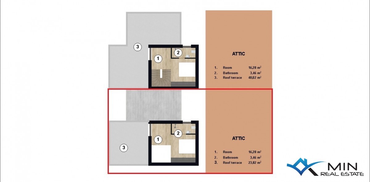 Moderna casa bifamiliare con terrazza sul tetto - Cittanova