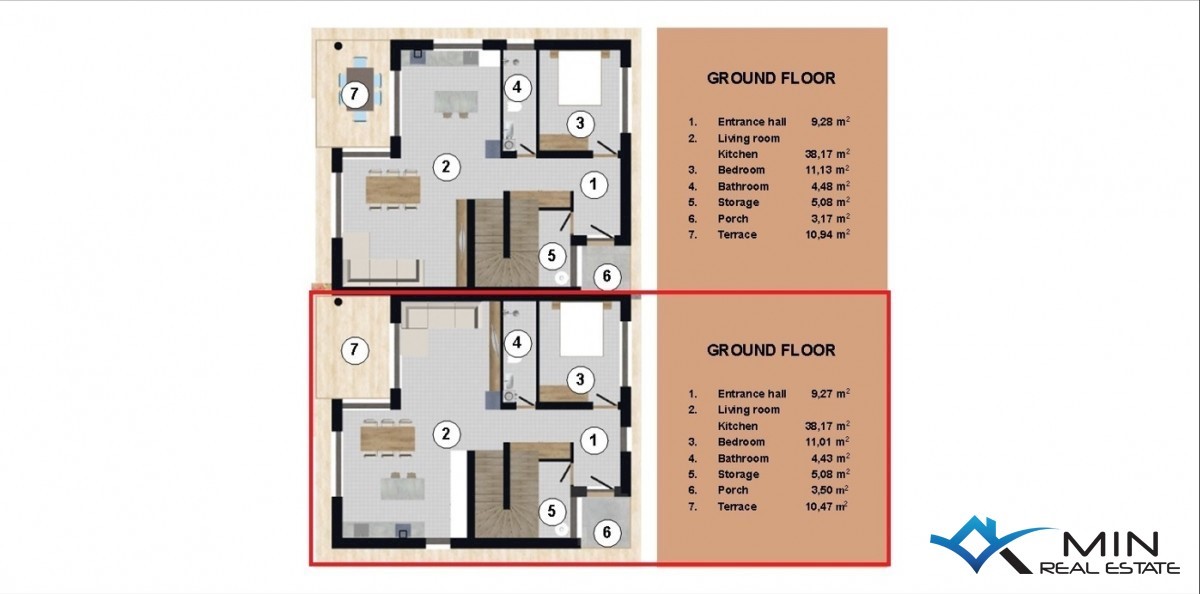 Moderna casa bifamiliare con terrazza sul tetto - Cittanova