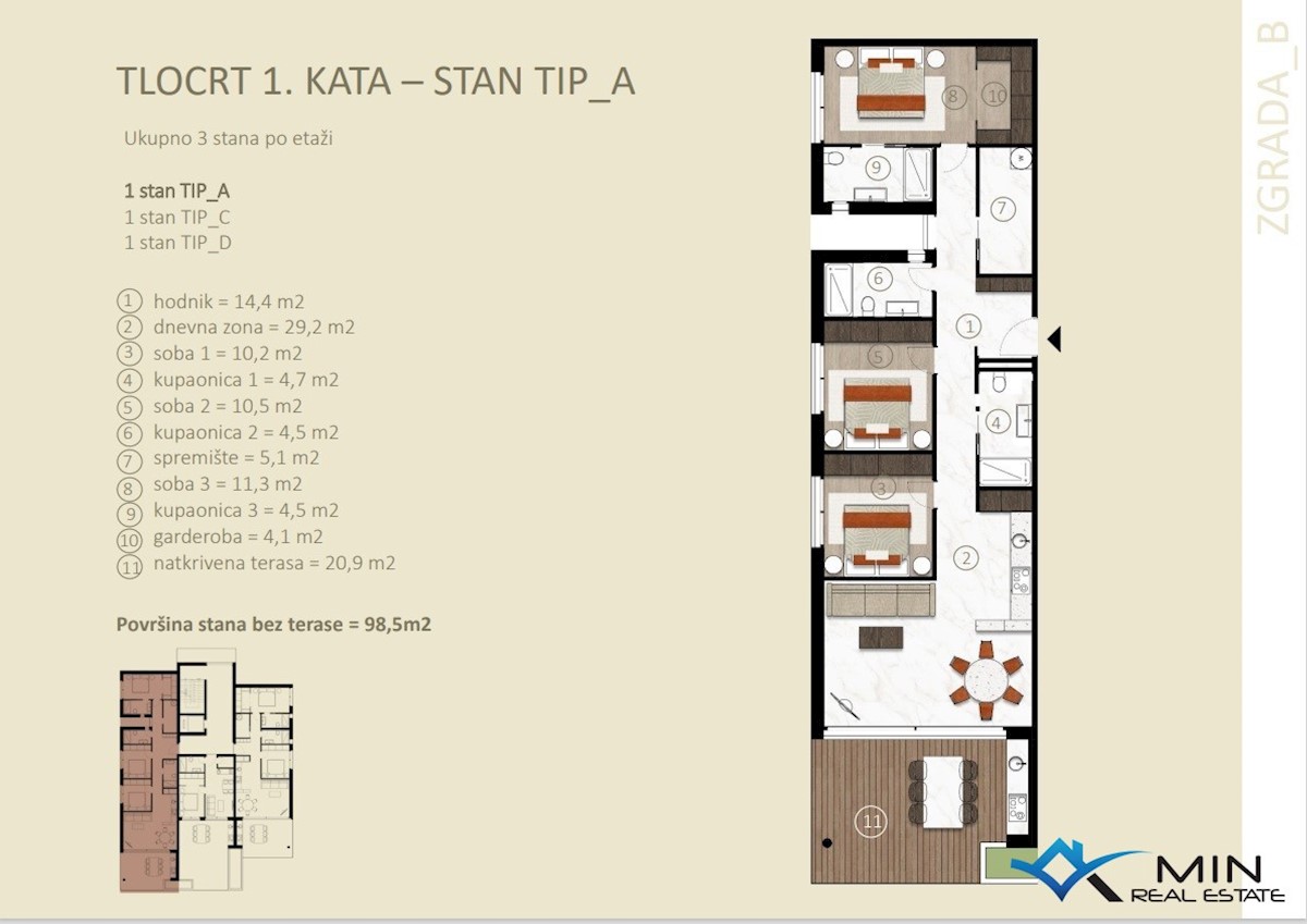 Lussuoso appartamento con vista mare a Cittanova ( bA2 )