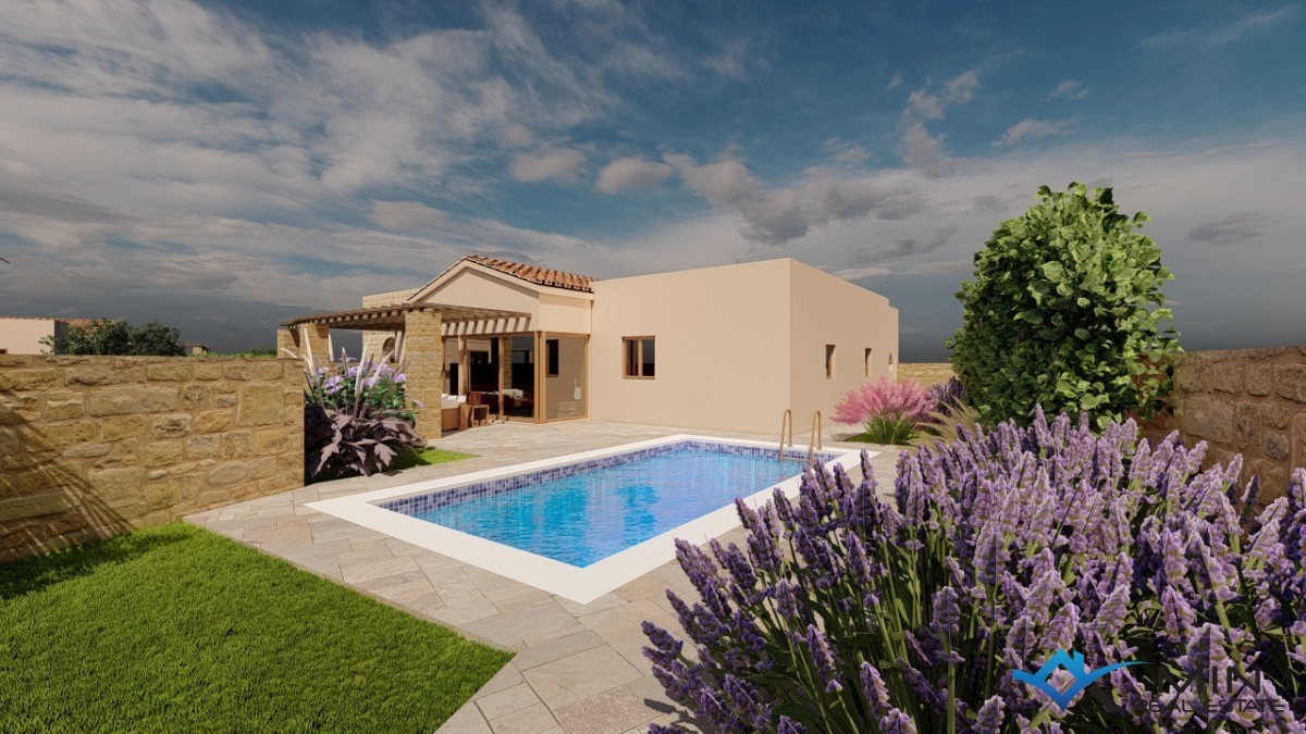 Una casa bifamiliare con piscina nelle vicinanze di Cittanova