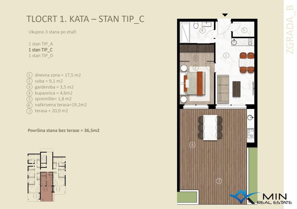 Lussuoso appartamento con una camera da letto - Cittanova  ( bC1 )