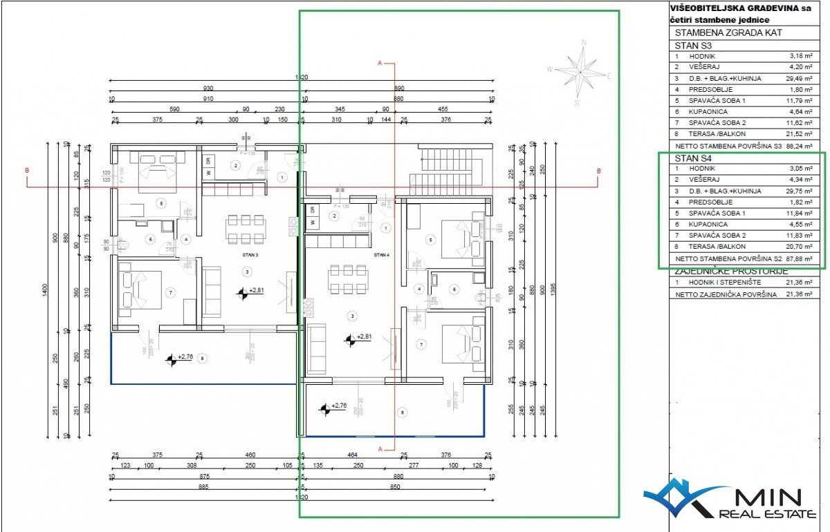 Moderno appartamento con terrazza sul tetto a Cittanova (S4)