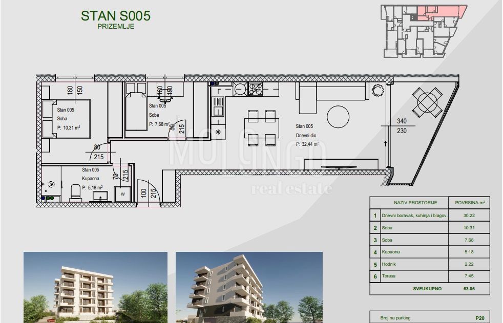 Appartamento/appartamento Zamet, Rijeka, 64,11m2