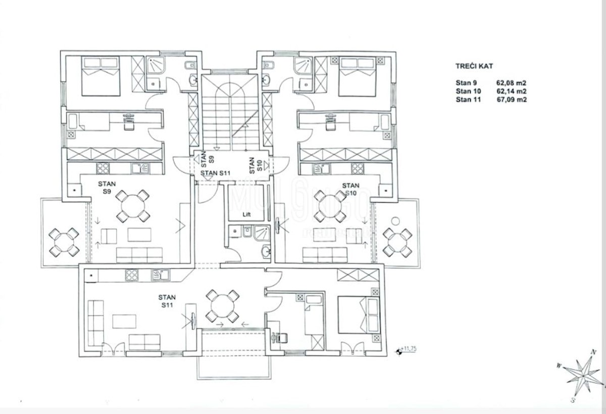 Appartamento Zamet, Rijeka, 58m2