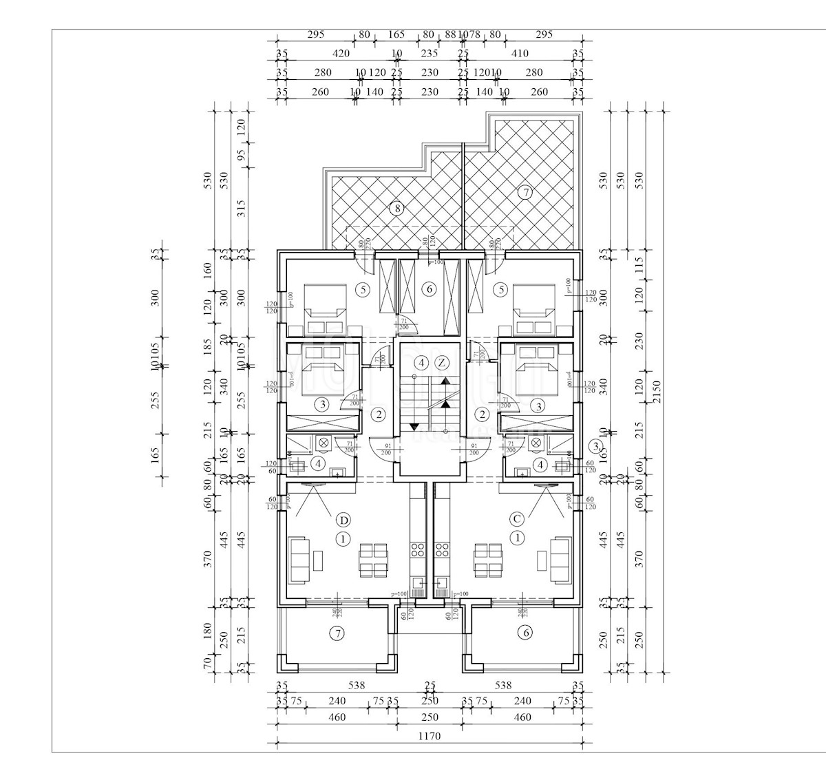 Appartamento Poreč, 62,24m2