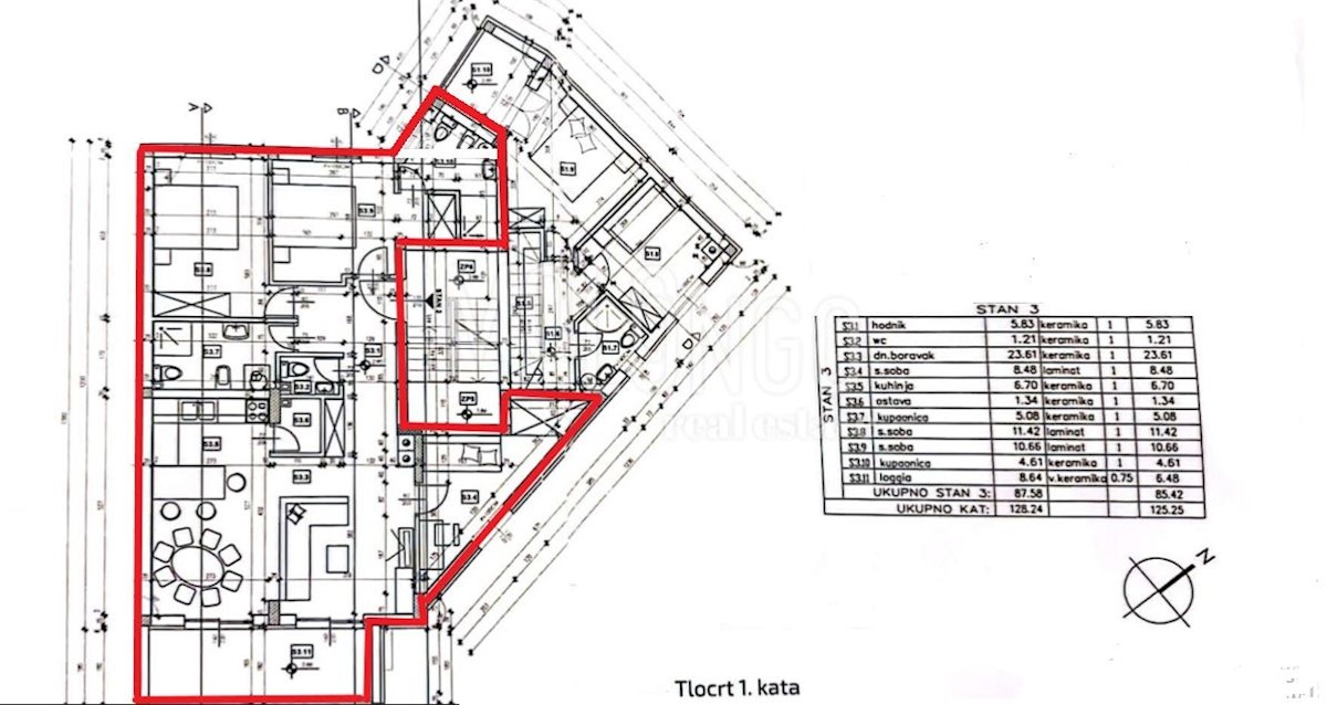 Appartamento/appartamento Kaštanjer, Pula, 55m2