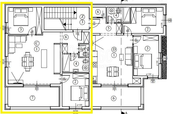 Appartamento/appartamento Poreč, 74m2