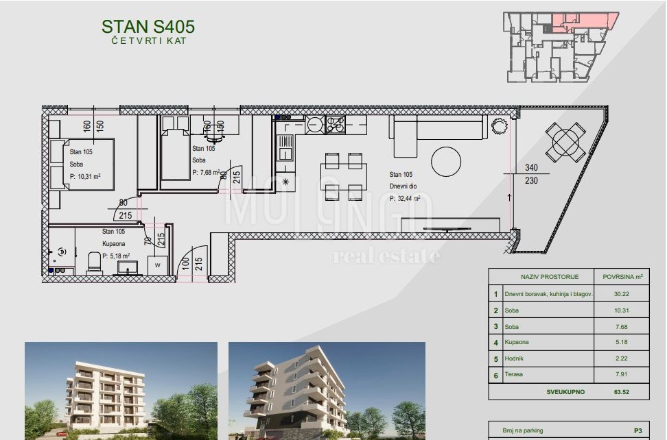 Appartamento/appartamento Zamet, Rijeka, 64,11m2