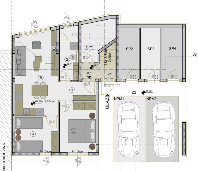 PULA – VELI VRH | Novogradnja | Prizemlje | 1,5 km od mora | parking