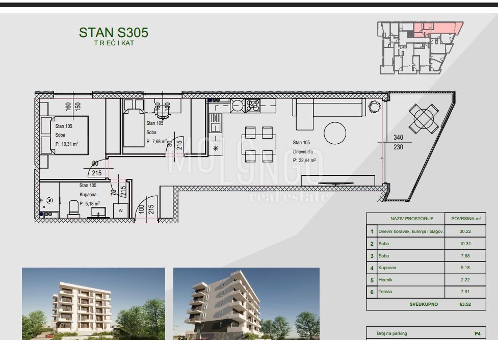 Appartamento/appartamento Zamet, Rijeka, 64,11m2