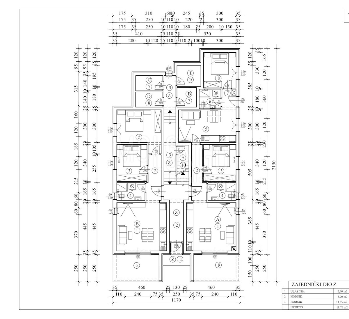 Appartamento Poreč, 62,24m2