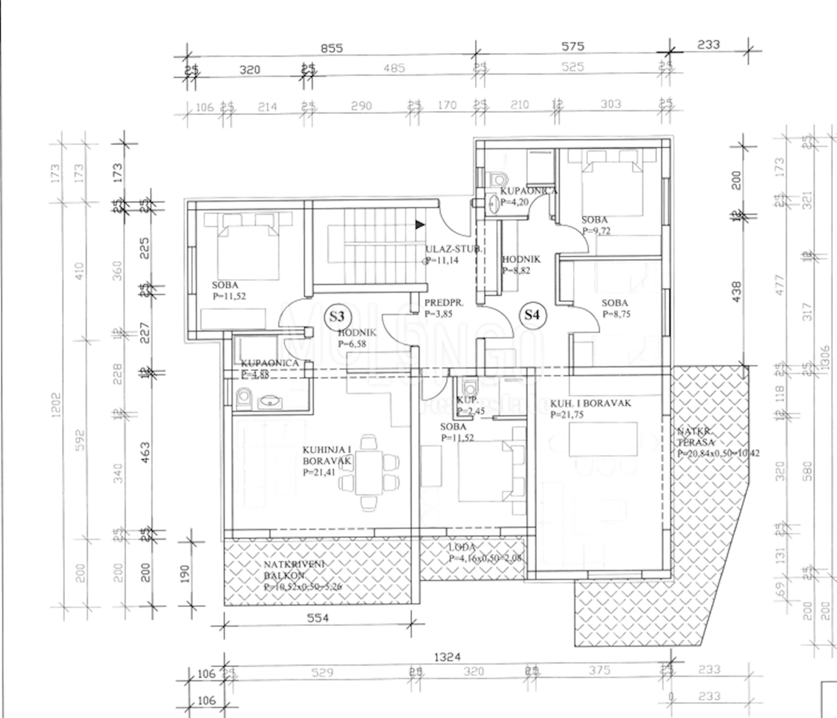 Appartamento/appartamento Novi Vinodolski, 60m2