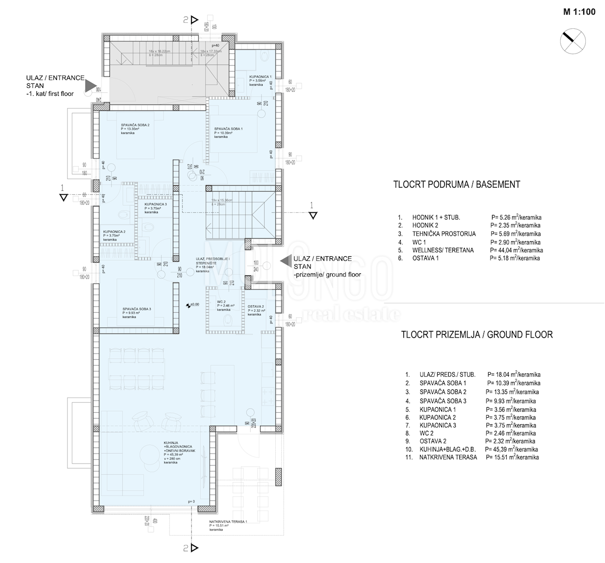 Appartamento/appartamento Kolovare, Zadar, 206,12m2