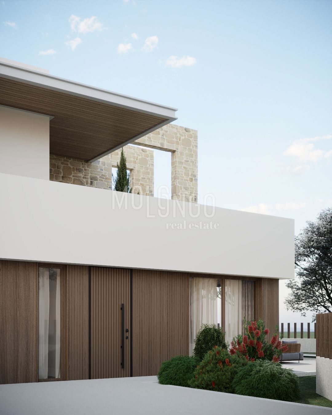 ISTRA, TINJAN Terreno edificabile con permessi di costruzione rilasciati per 5 ville con piscina.