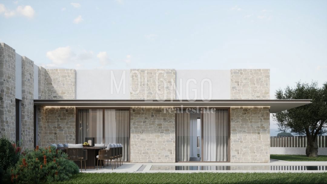 ISTRA, TINJAN Terreno edificabile con permessi di costruzione rilasciati per 5 ville con piscina.