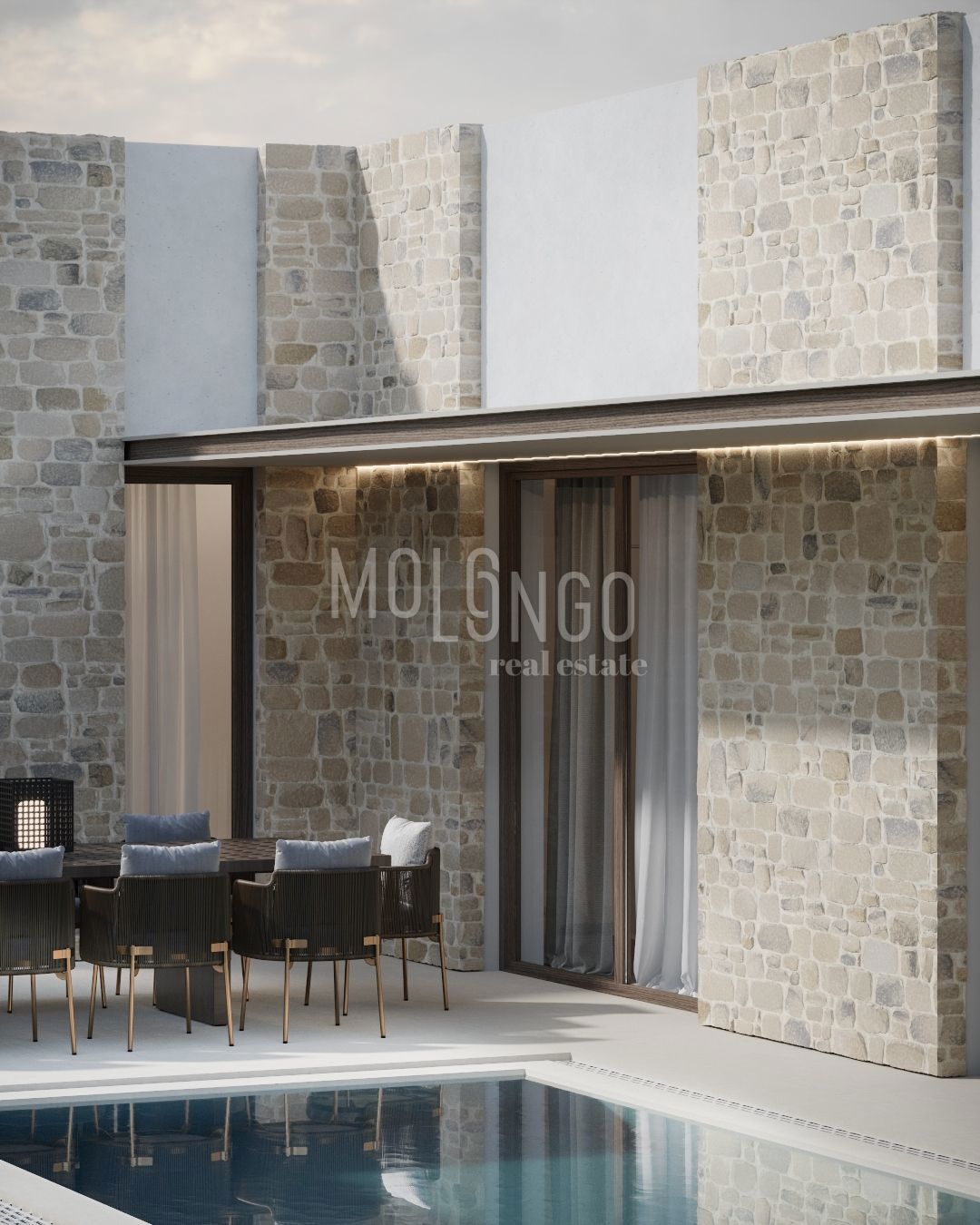 ISTRA, TINJAN Terreno edificabile con permessi di costruzione rilasciati per 5 ville con piscina.