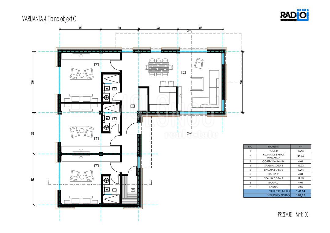 ISTRA, TINJAN Terreno edificabile con permessi di costruzione rilasciati per 5 ville con piscina.