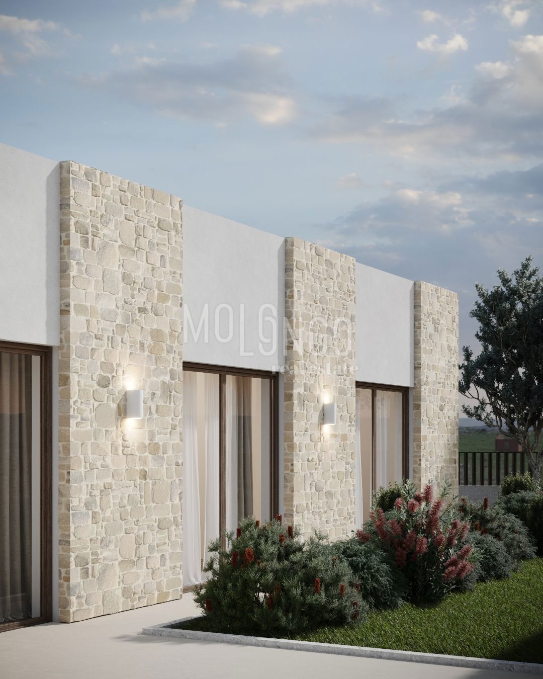 ISTRA, TINJAN Terreno edificabile con permessi di costruzione rilasciati per 5 ville con piscina.